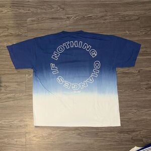 Big Sean I Decided 2017 Blue Ombré Streetwear Graphic T Shirt Mens Size XL